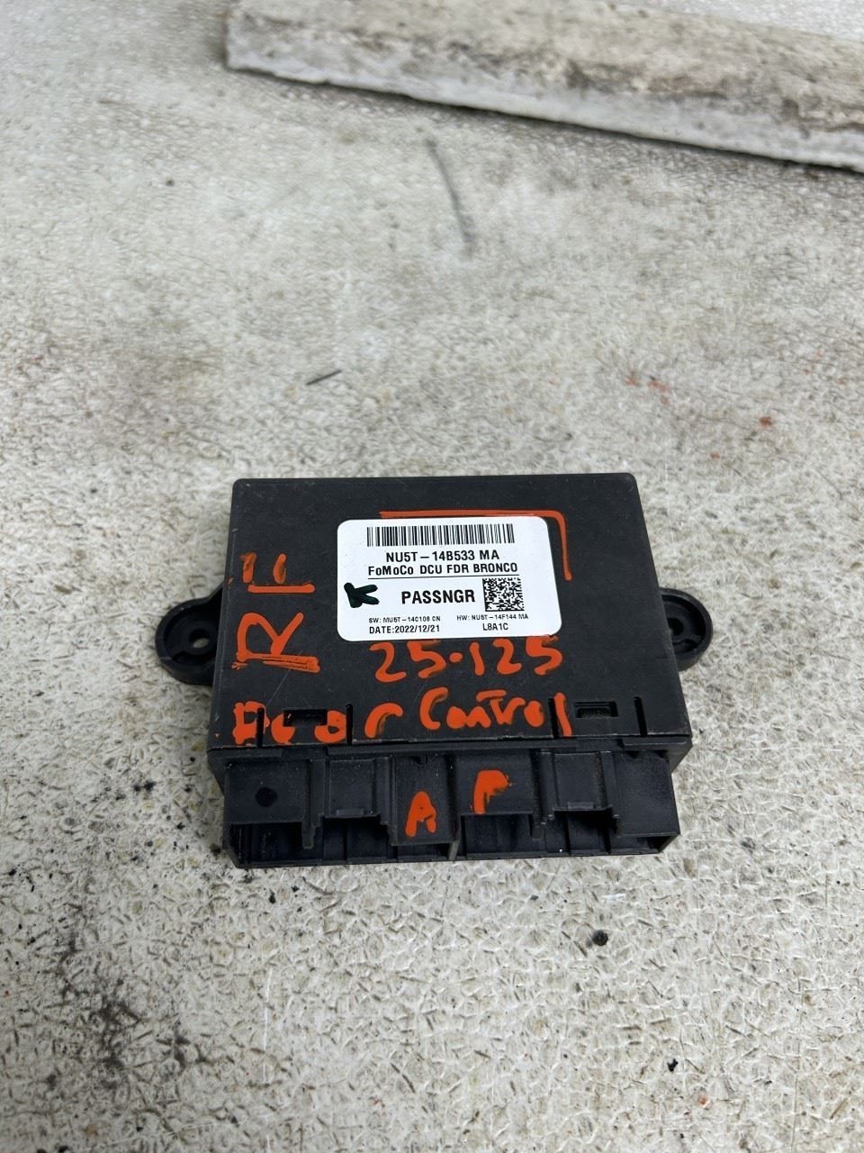 2023 FORD BRONCO RAPTOR Door Control Module OEM Part Number NU5T14B533MA