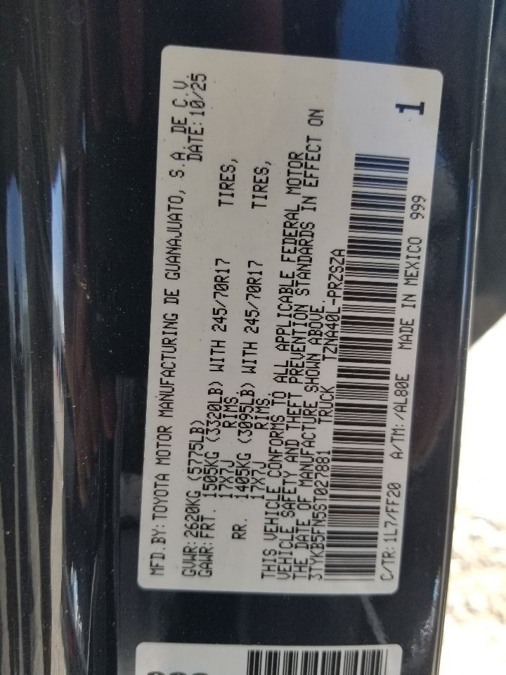 25 TOYOTA TACOMA SR5 ECM ENGINE CONTROL MODULE 2.4L 8966104M20