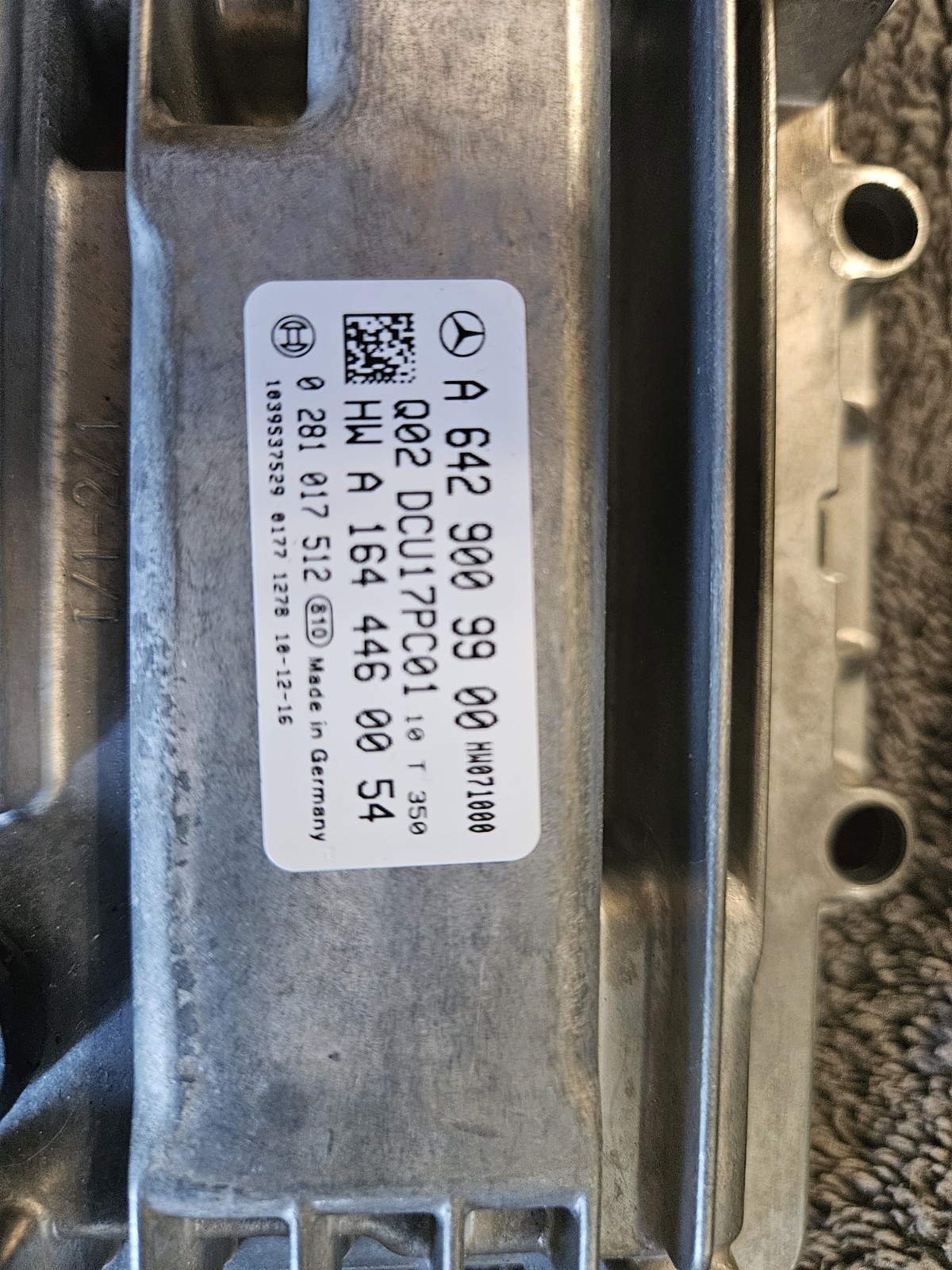 2007 -13 Mercedes W251 R350 ML350 Diesel Exhaust Gas Aftertreatment Control Unit