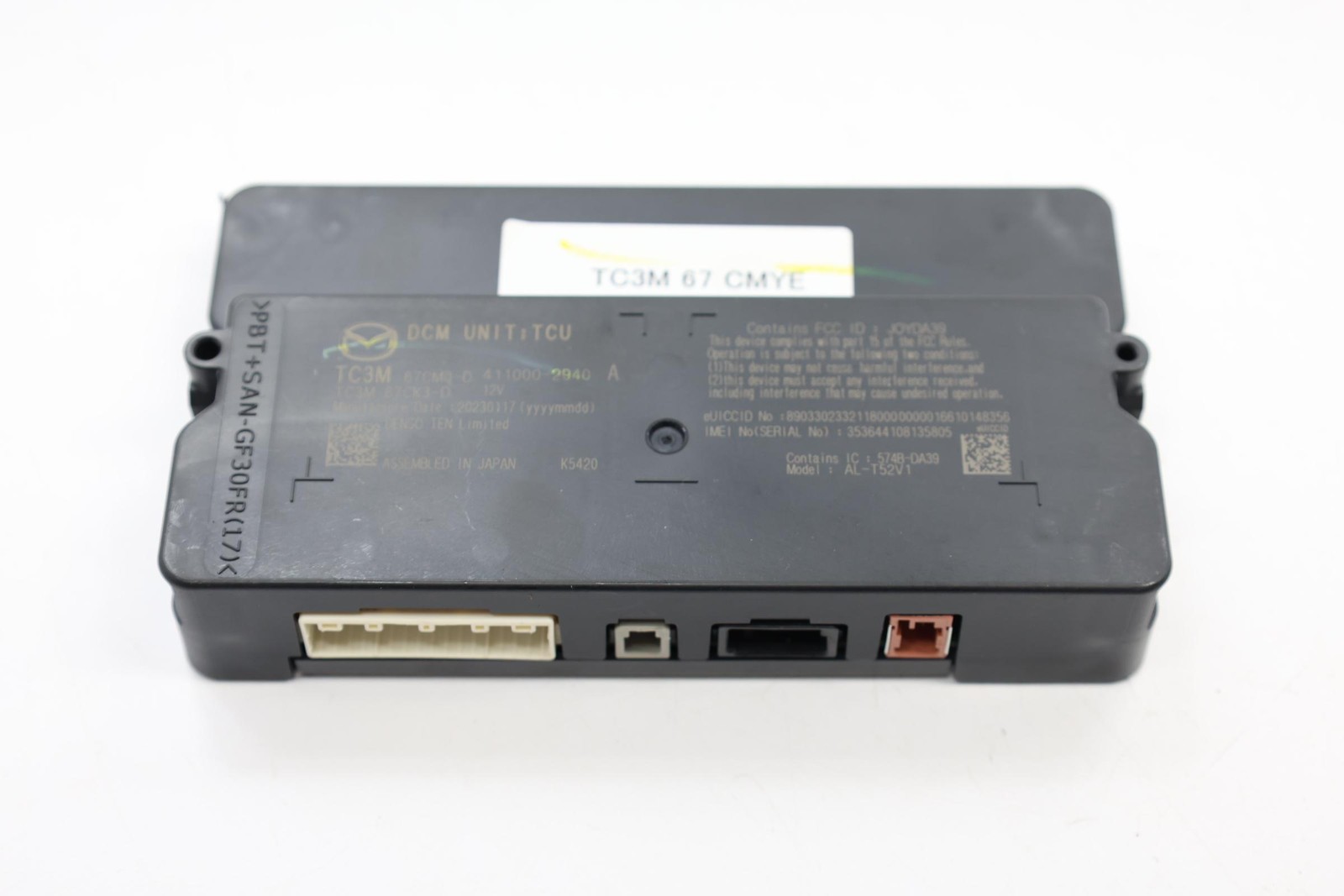 2016 – 2023 MAZDA CX-9 TELEMATICS COMMUNICATION CONTROL MODULE OEM TC3M67CM0D