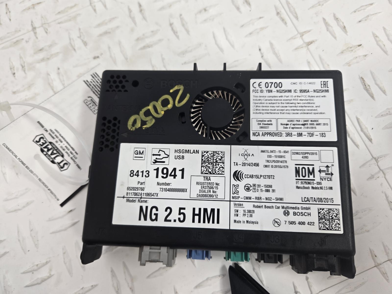 2017 GM 1500-3500 Human Machine Interface Module, Black, ID 84131941