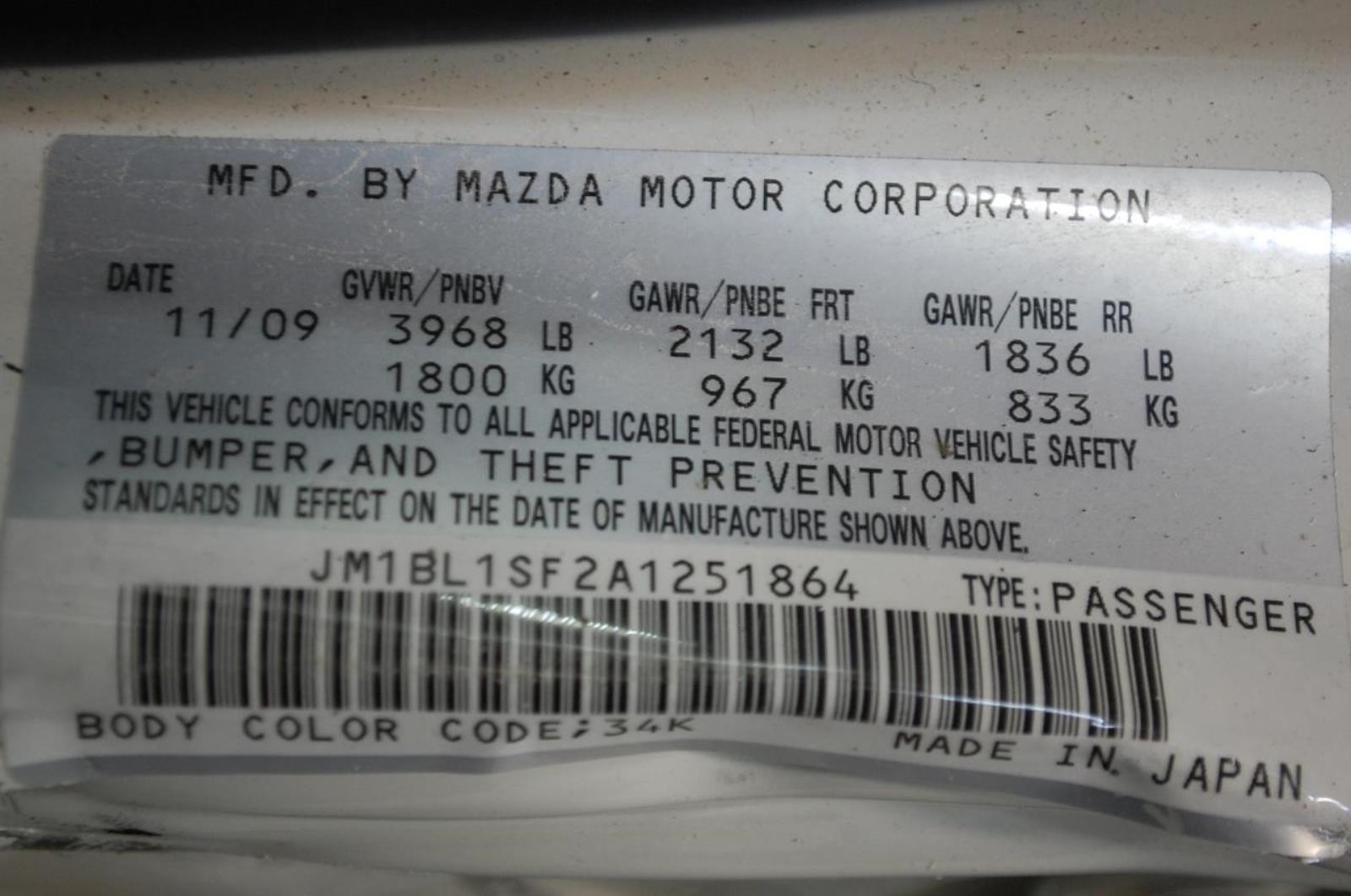 2010 3 MULTI ECU BBM4675DZA