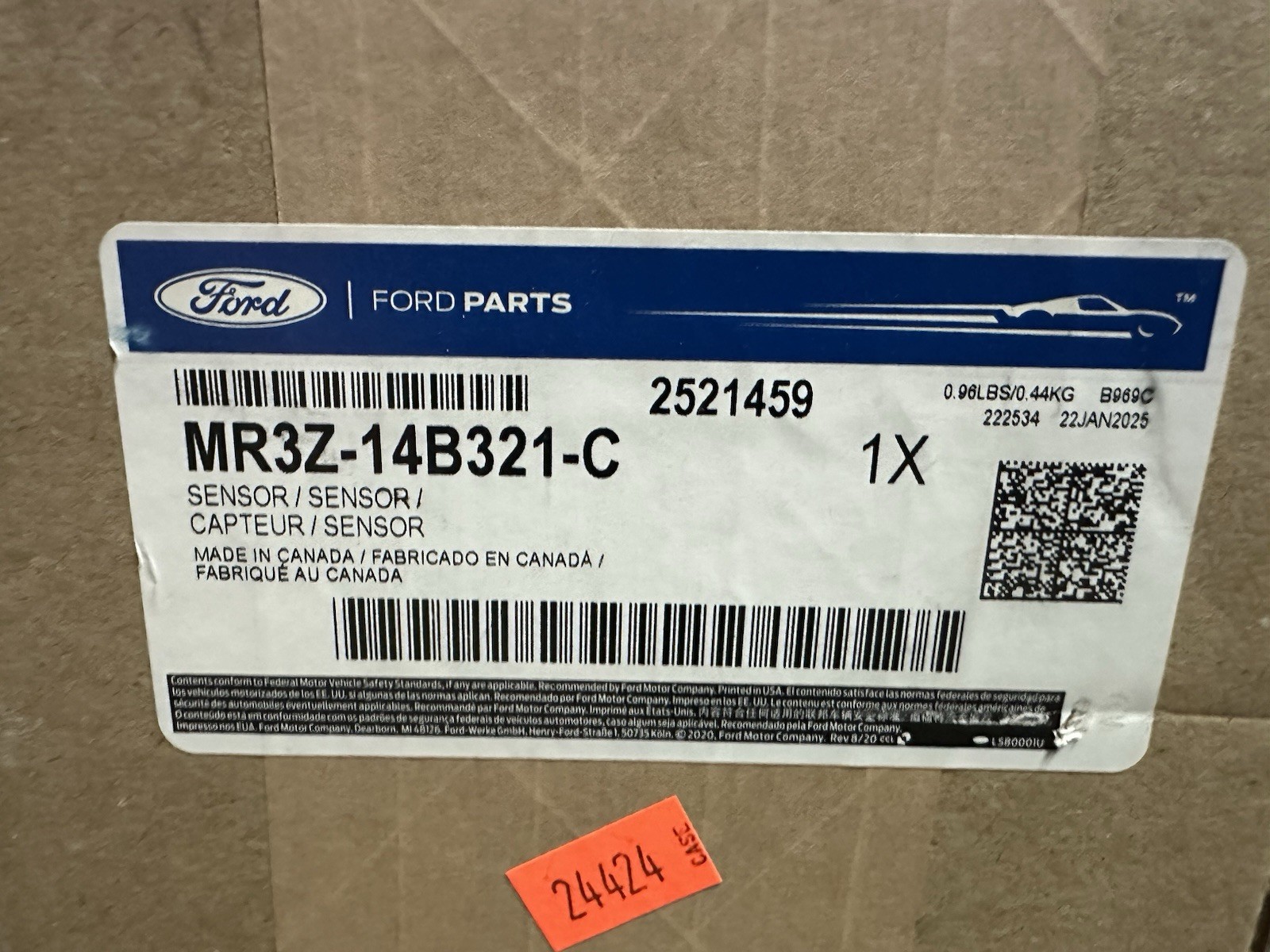 21 2021 FORD MUSTANG ECOBOOST SRS RESTRAINT CONTROL MODULE MR3T14B321BA