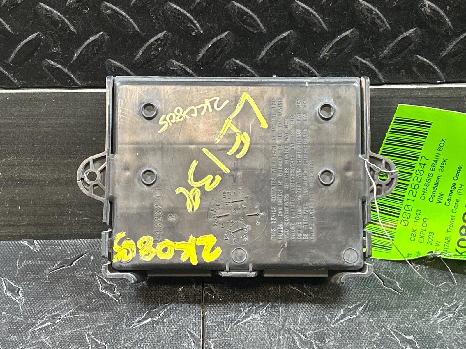 03-05 Explorer Transfer Case Control Module 2 Dr (Spt pkg) ID 2L54-7H417-AB