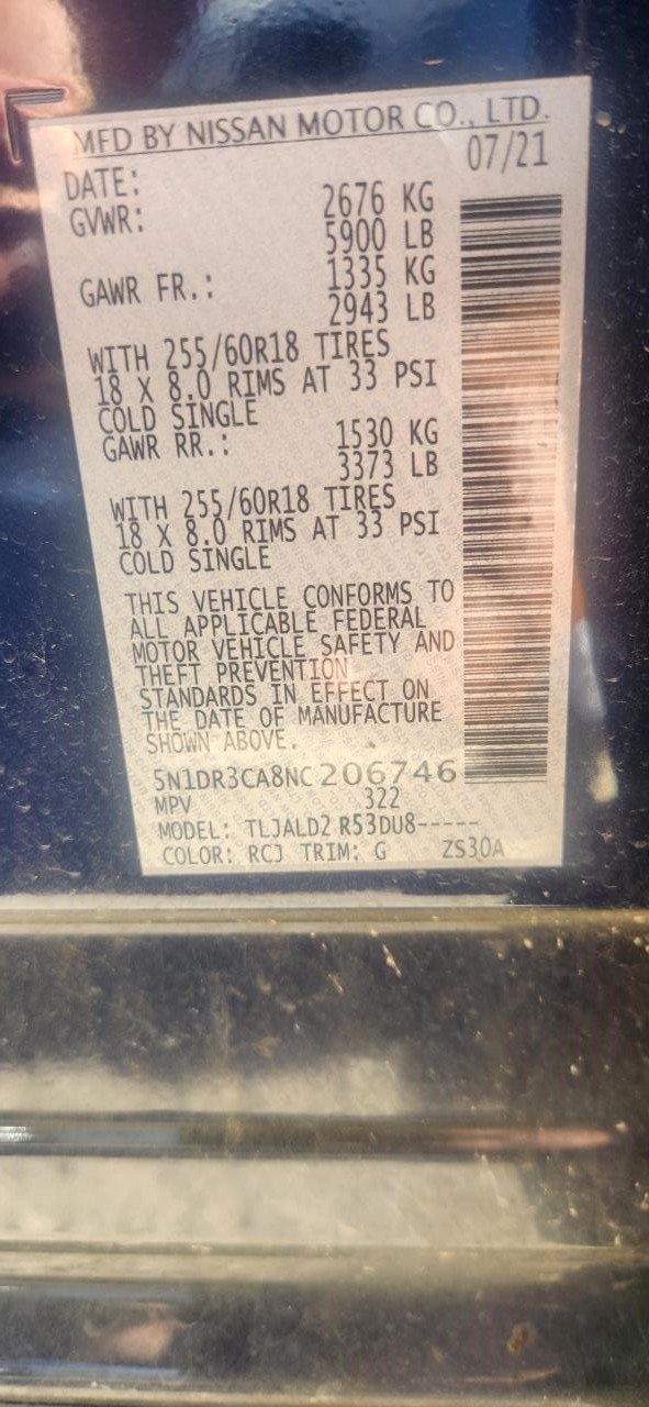 Used Body Control Module fits: 2022 Nissan Pathfinder Body Control BCM under LH