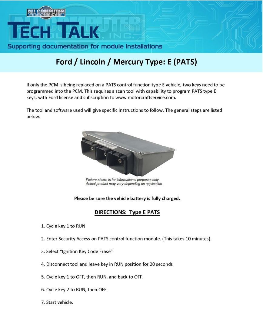 2010 Mercury Mariner 2.5L Engine Computer ECU ECM PCM AM6A-12A650-DF