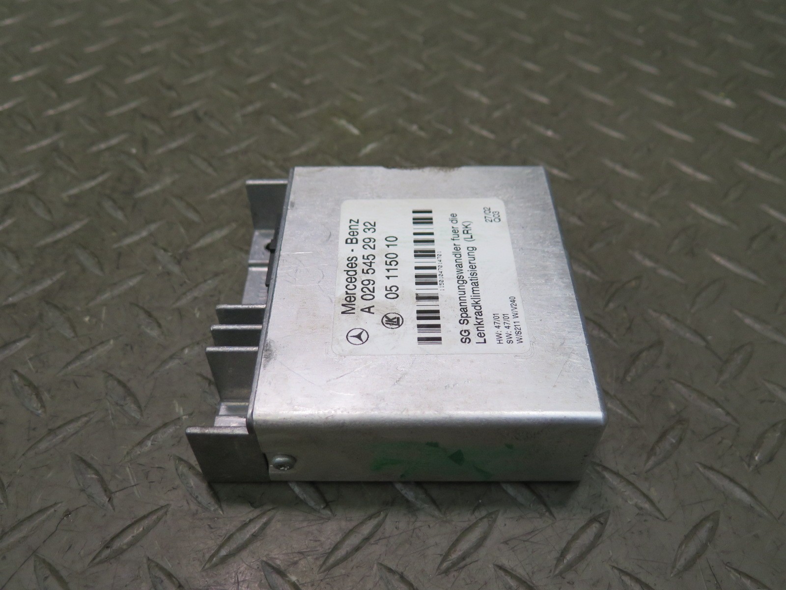 2002-2006 MERCEDES W463 G500 STEERING COLUMN CONTROL MODULE 0295452932