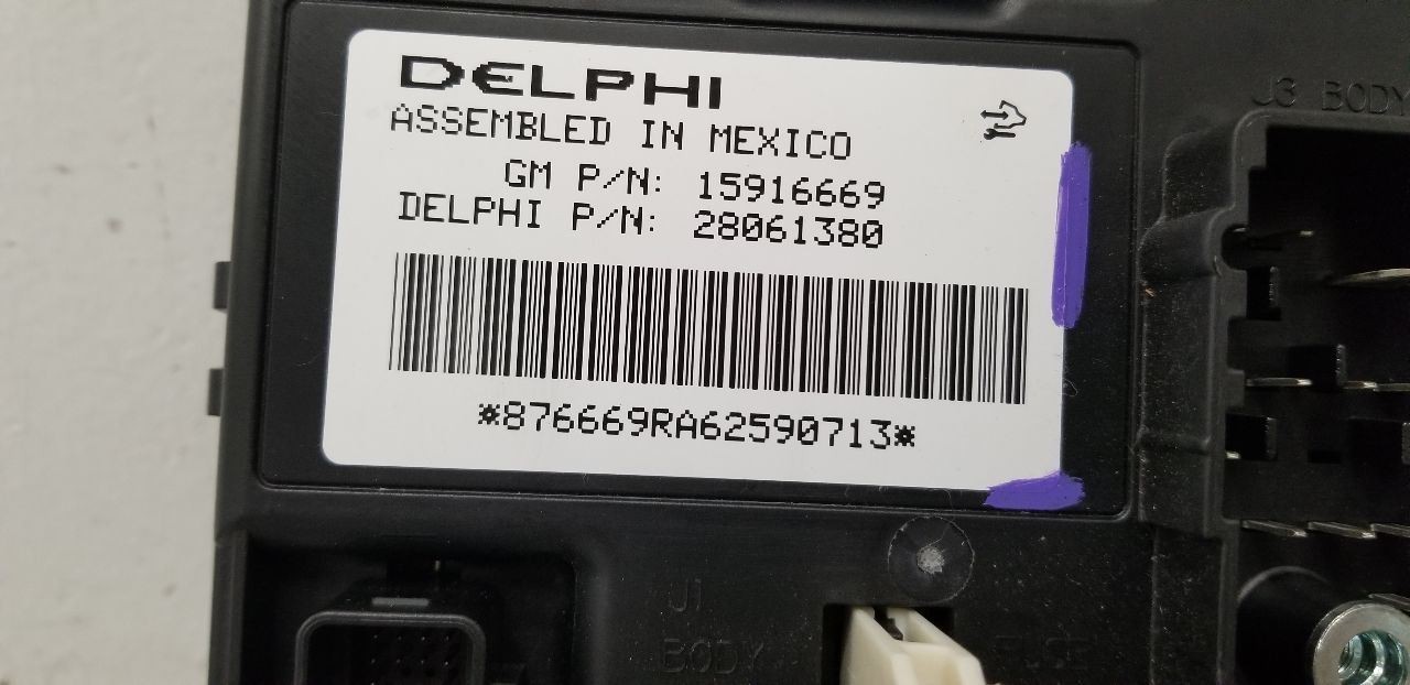 07 CHEVY CORVETTE C6 BODY CONTROL MODULE BCM 15916669