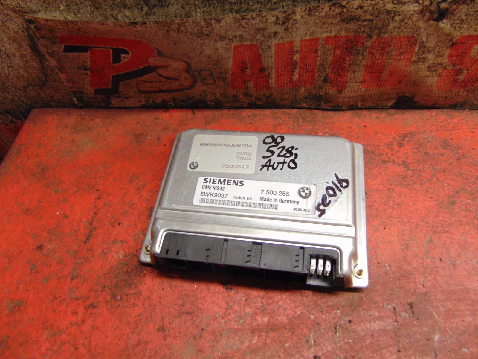 99 00 BMW 528i 2.8 engine computer 7500255 ecm ecu 5wk9037
