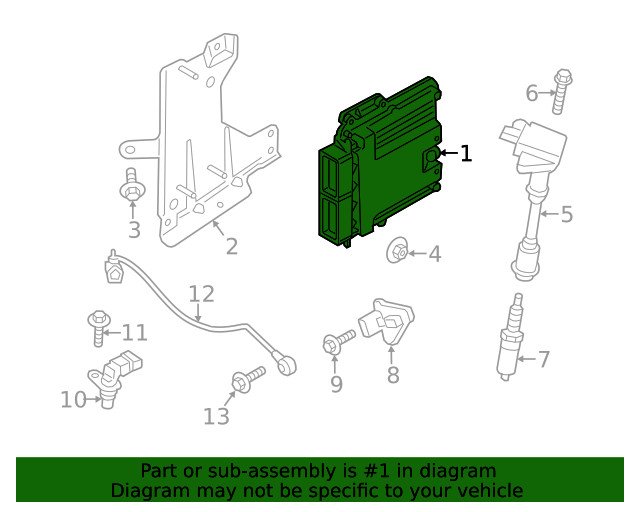 Genuine Ford Engine Control Module (ECM) GS7Z-12A650-BEANP