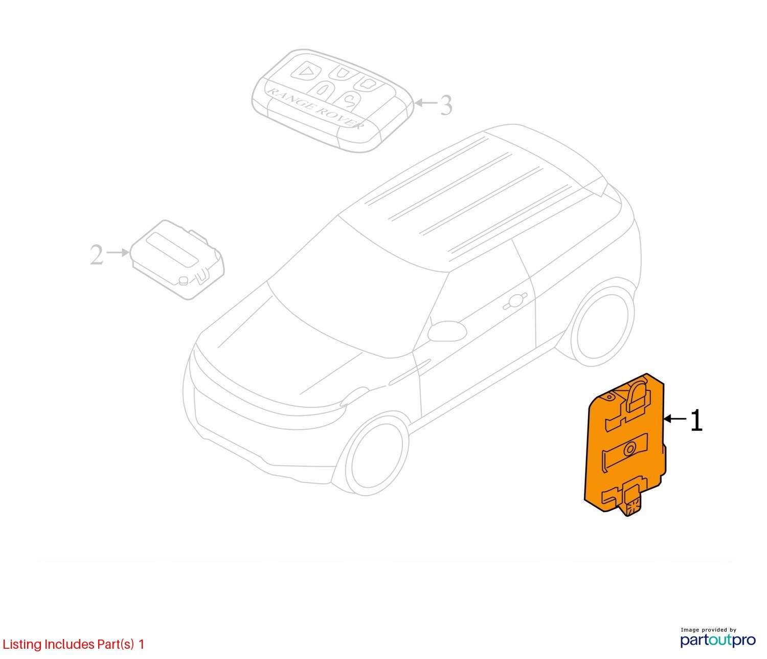 Chassis ECM Theft Locking Control Module from 2014 Land Rover LR4 9772471