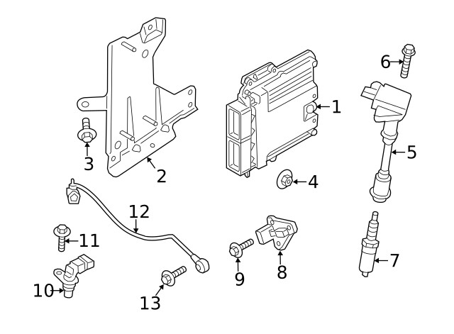 Genuine Ford Engine Control Module (ECM) GS7Z-12A650-BEANP