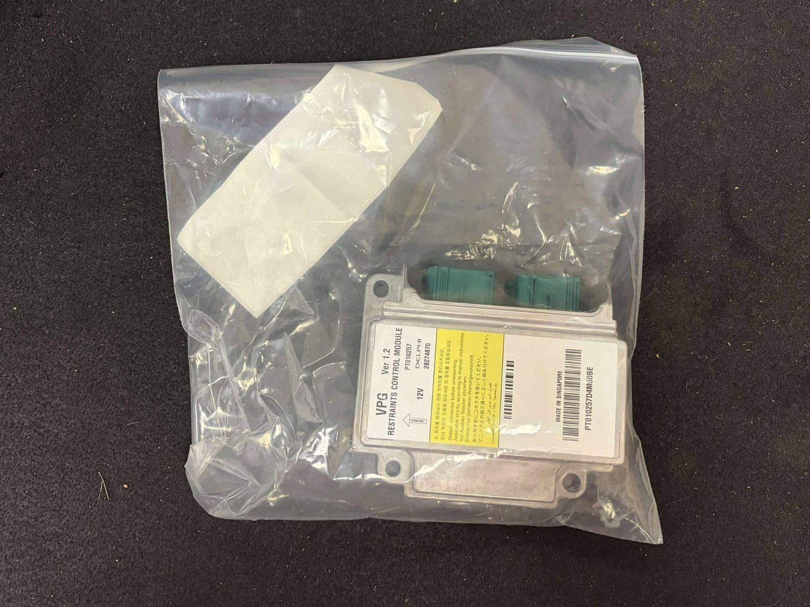 DELPHI RESTRAINTS CONTROL MODULE 28274870 MV-1