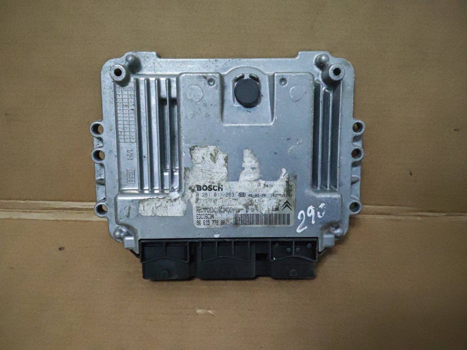 PEUGEOT 307 2006 1.6 HDI ENGINE CONTROL UNIT 9661377280 0281011863