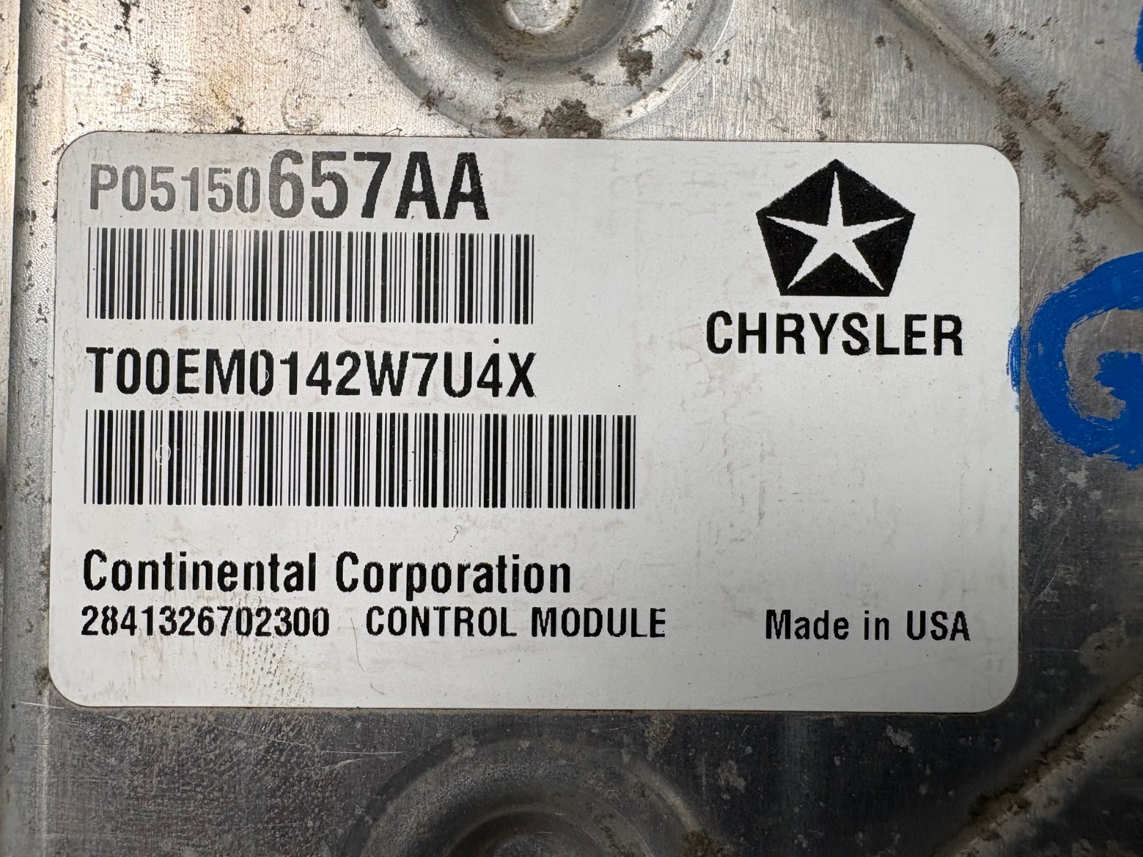 2012 Dodge Grand Caravan Engine Computer ECU ECM 05150657AA
