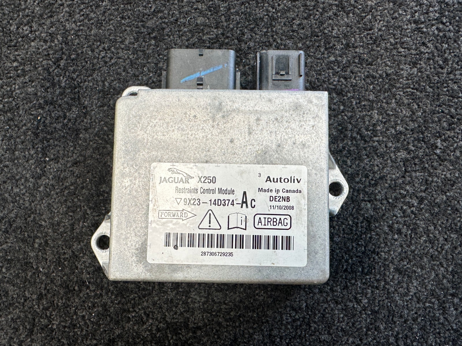 GENUINE JAGUAR XF 2009-2015 RESTRAINTS CONTROL MODULE 9X2314D374AC