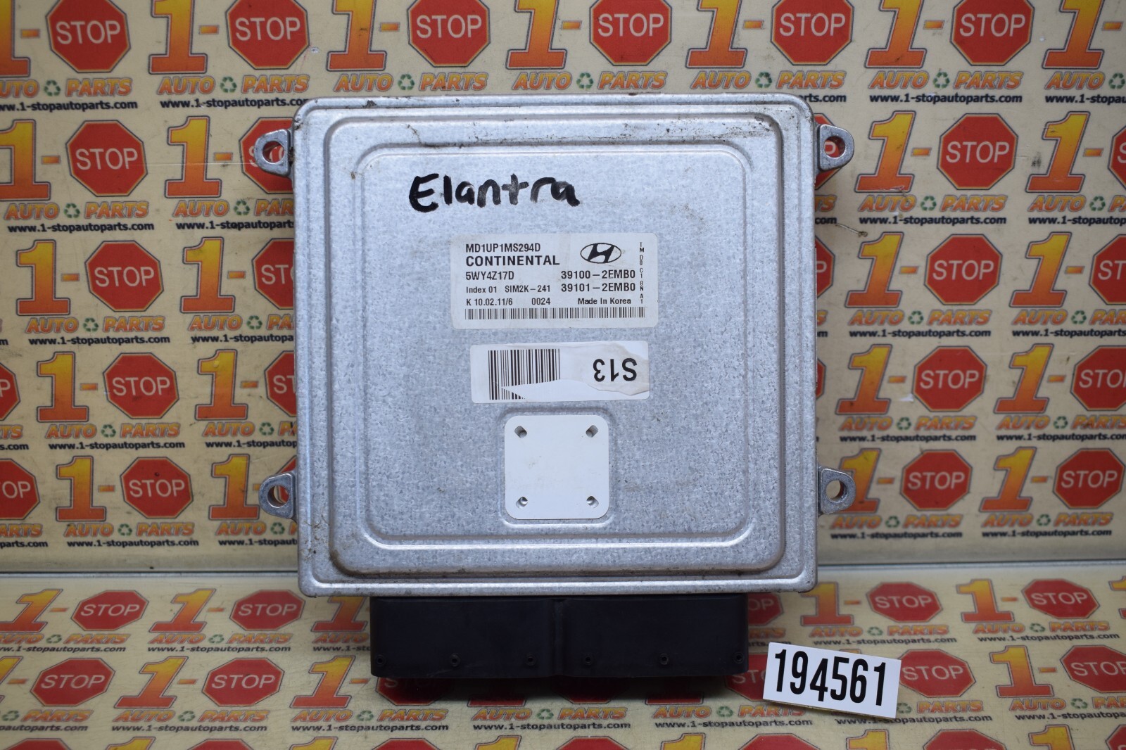 2011 HYUNDAI ELANTRA SEDAN 1.8L A/T ENGINE COMPUTER ECU ECM 39101-2EMB0 OEM
