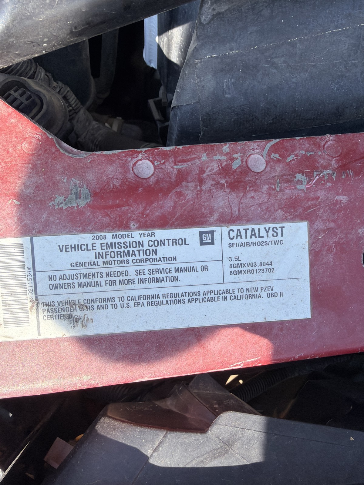 2008 Chevy Impala Electronic Control Module Computer Ecm Ecu 3.5L 12612384
