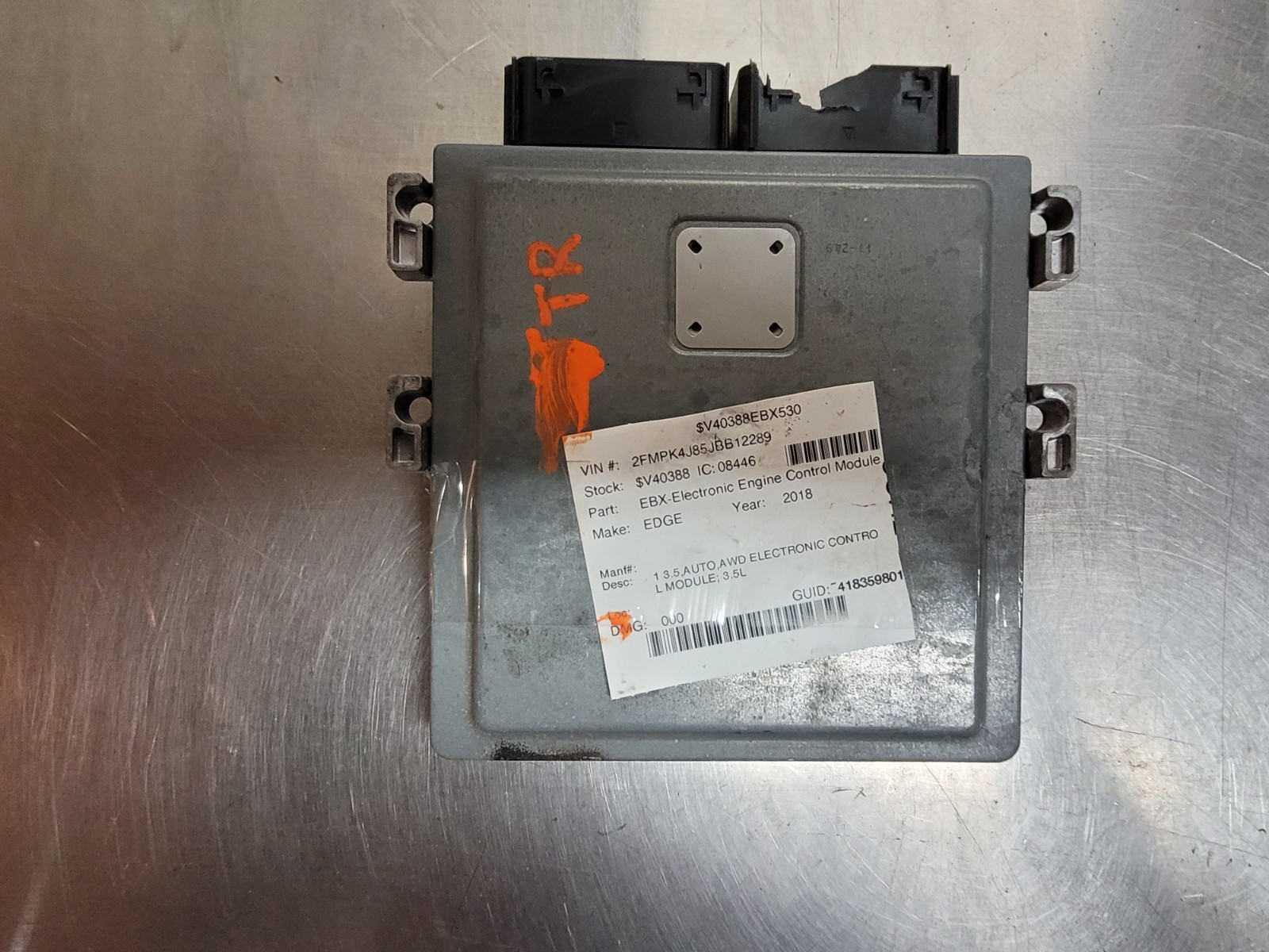 DAMAGED 2015-2018 Ford Edge Flex 3.5L Engine Control Module FL3A-12B684-BEB *J