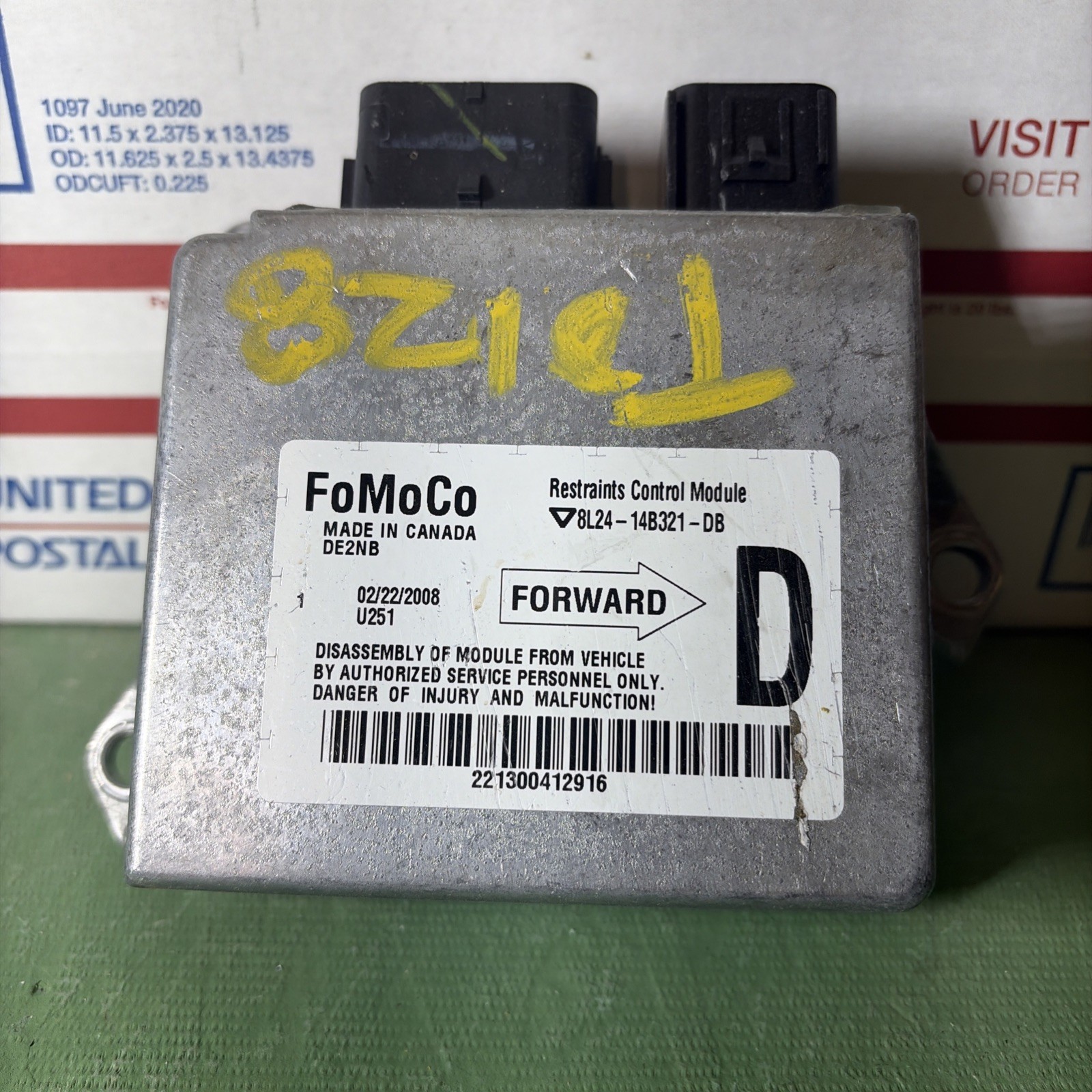 06 07 08 Ford Explorer SRS Control Module 8L24-14B321-DB *No Crash*