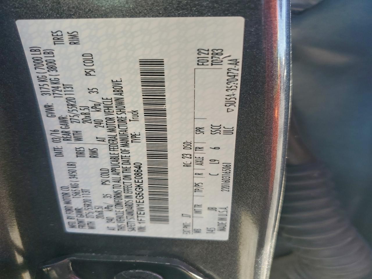 Used Lighting Control Module fits: 2016 Ford F150 PICKUP Lamps lighting control