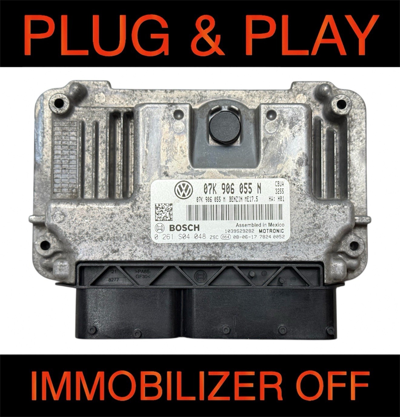2009 Volkswagen Jetta Rabbit 2.5L Engine Computer ECU ECM 07K906055N PROGRAMMED