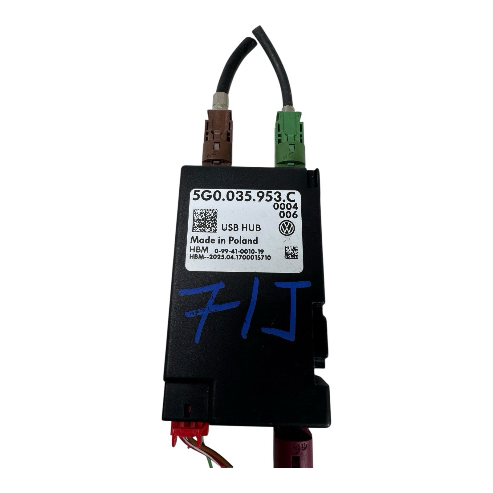 2016 – 2019 VOLKSWAGEN PASSAT USB HUB DISTRIBUTOR CONTROL MODULE OEM