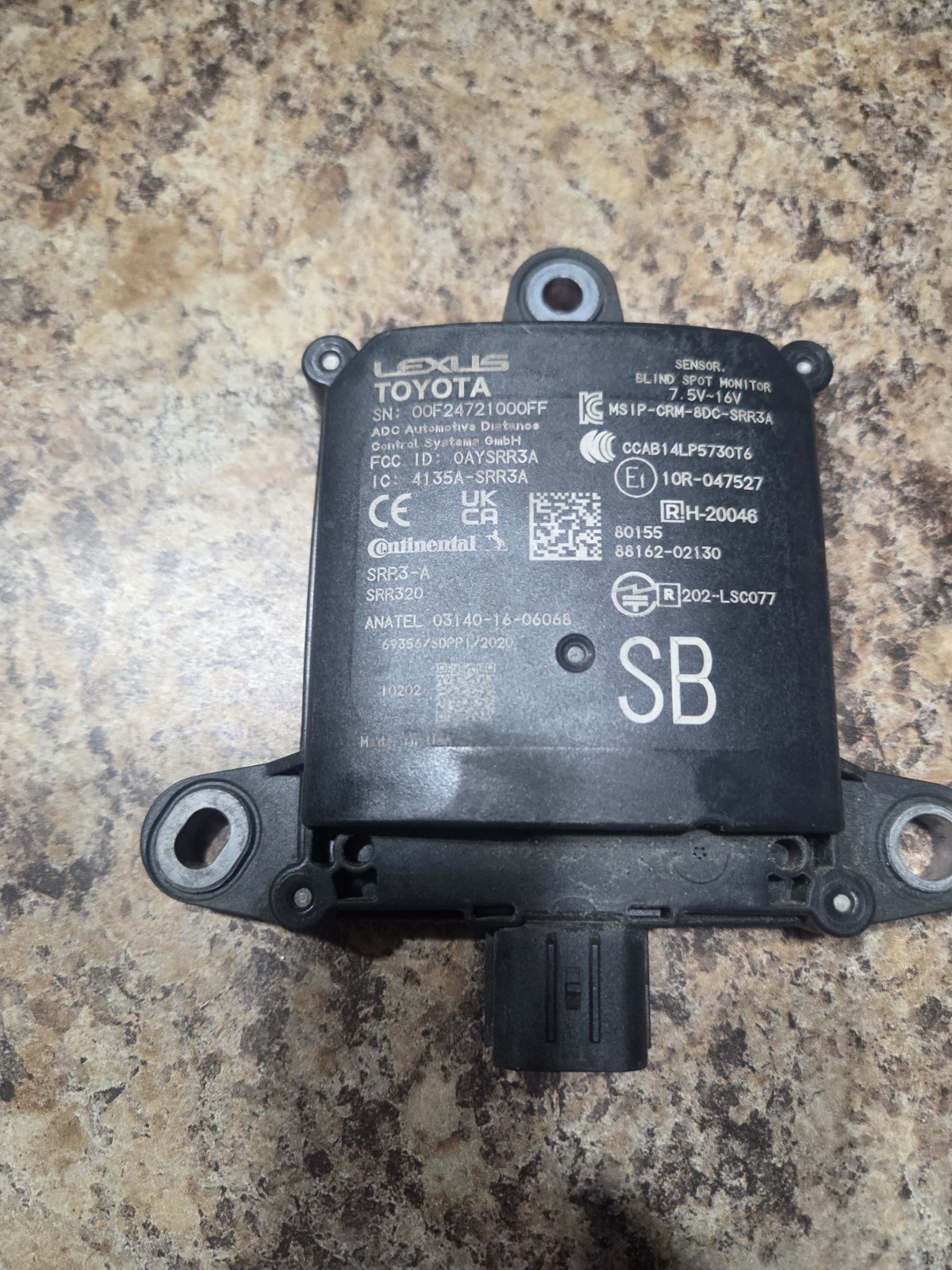 2023–2026 Toyota Corolla Rear Blind Spot Monitor Radar Sensor 88162-02130