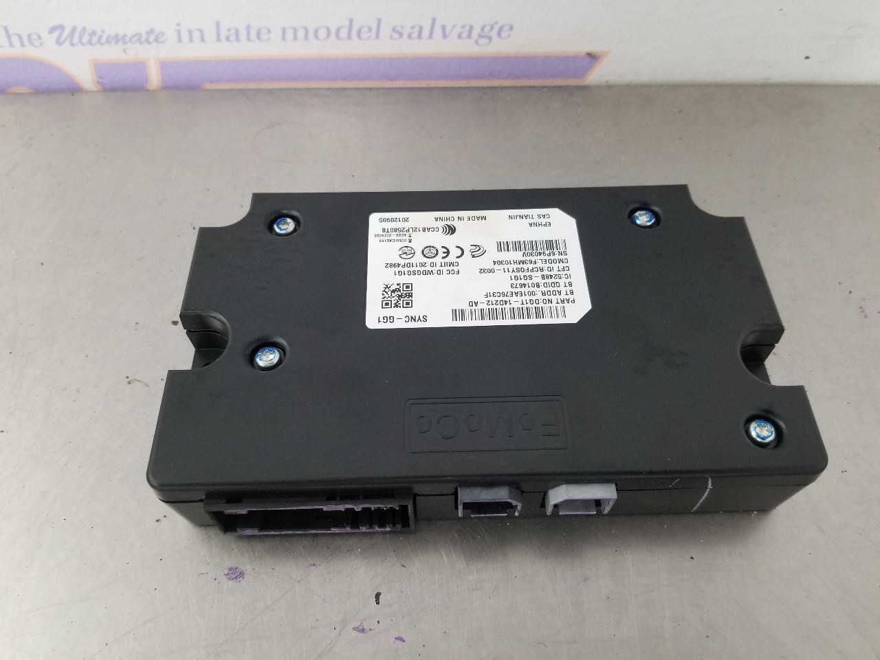 13 FORD F150 RAPTOR SYNC CONTROL MODULE DL3T14B428BD
