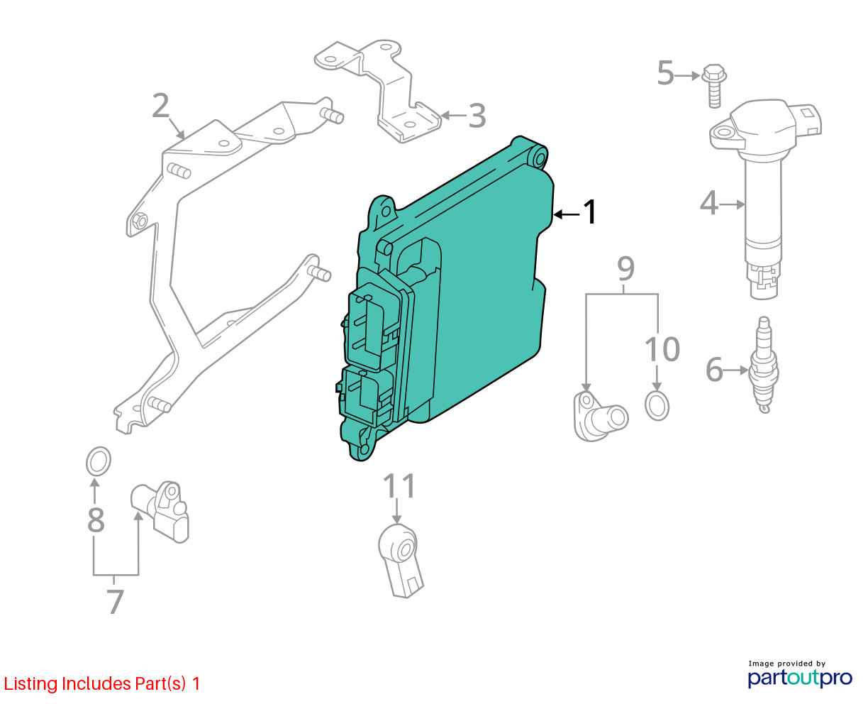 2020 Mitsubishi Eclipse Cross ECM Control Module 1860D573 1.5L AT FWD OEM Part