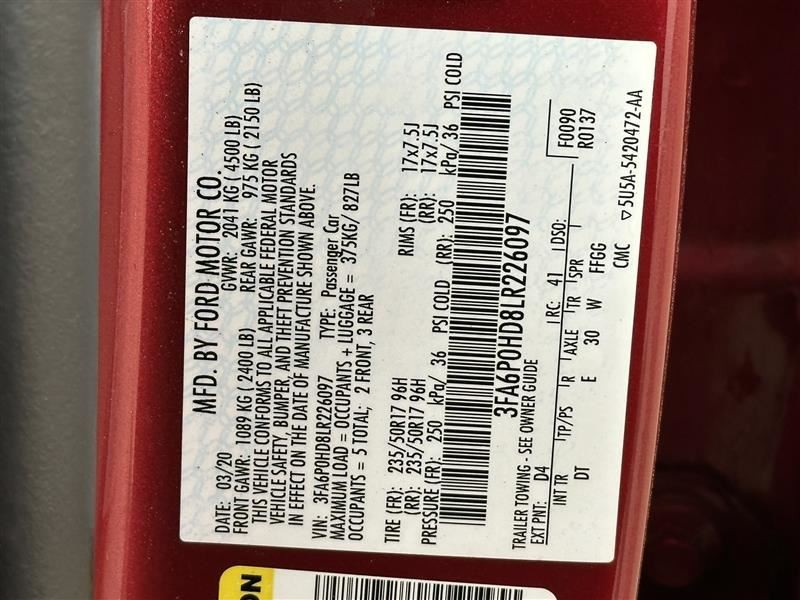 Engine ECM Electronic Control Module 1.5L Fits 20 FUSION 2631612