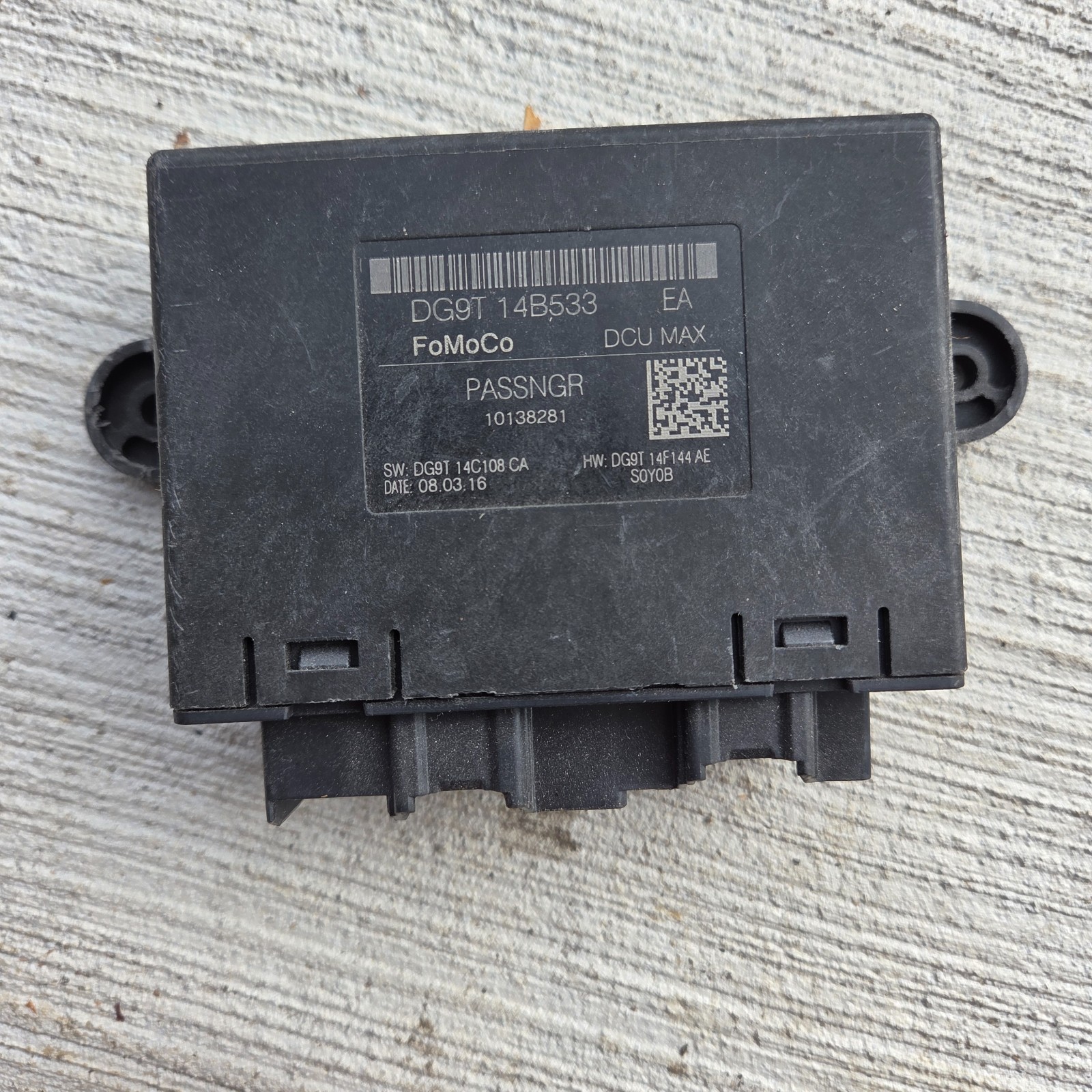 2017 FORD F150 SD FRONT RIGHT PASSENGER SIDE DOOR CONTROL MODULE DG9T-14B533-EA