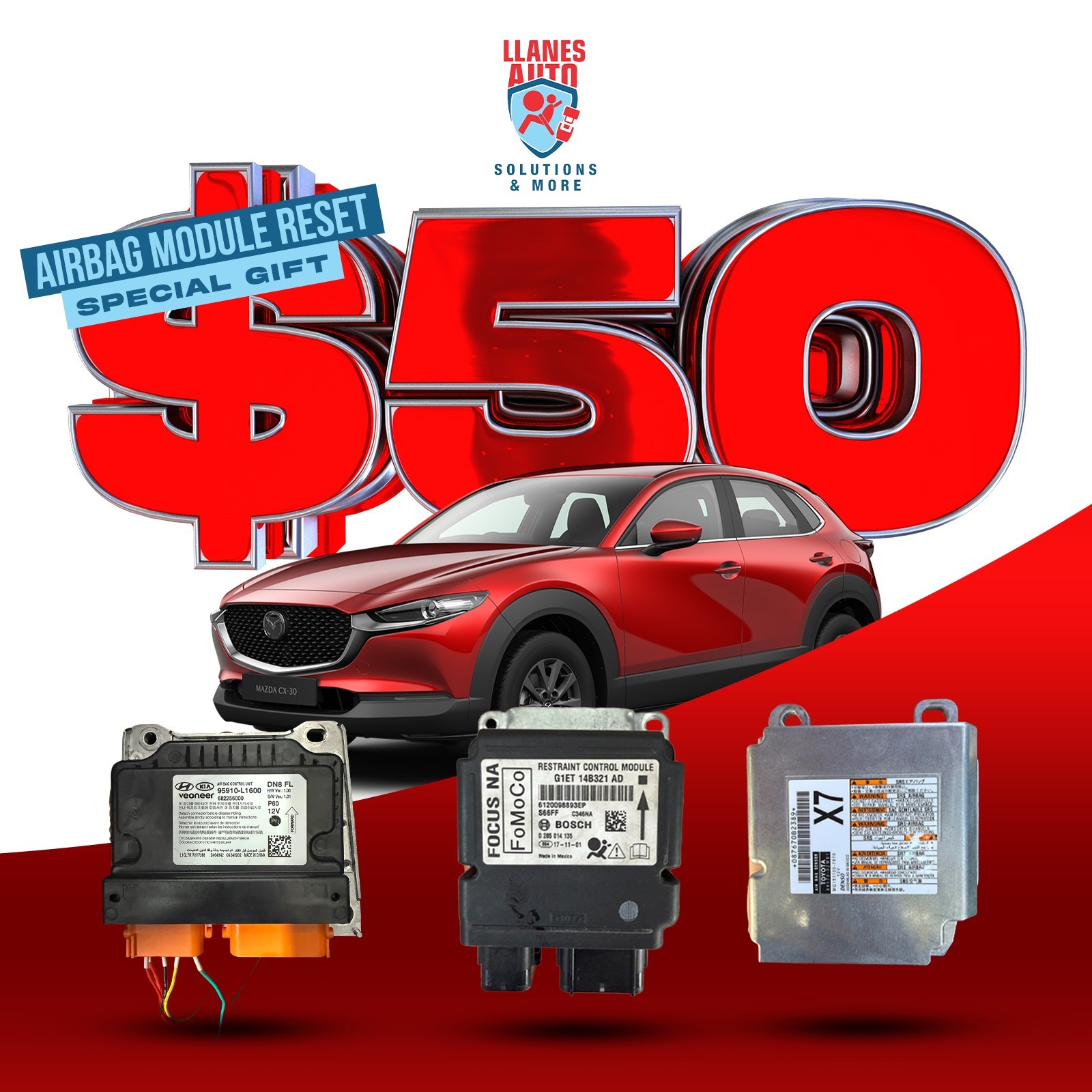 RESET Service / AIRBAG Module Repair For Any Make SRS Crash data clear