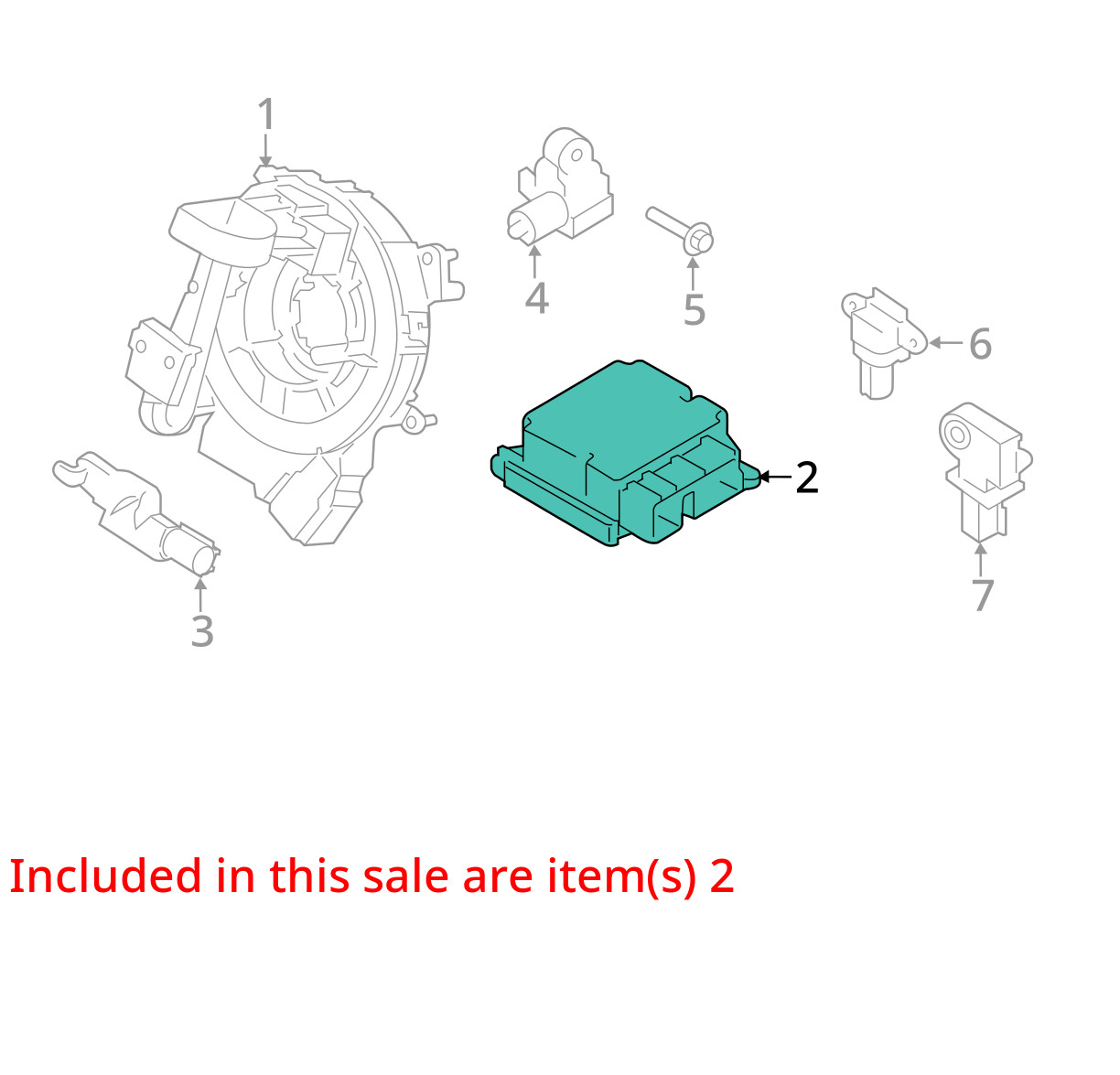 2018 – 2021 LINCOLN NAVIGATOR OEM AIR SRS BAG CONTROL MODULE UNIT JL1T-14B321-CA