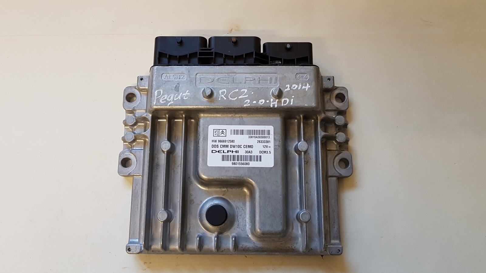 PEUEGRO RCZ GT 2.0 HDI 6 SPEED MANUAL 2013 ENGINE ECU 9801556080 30 DAY WARRANTY