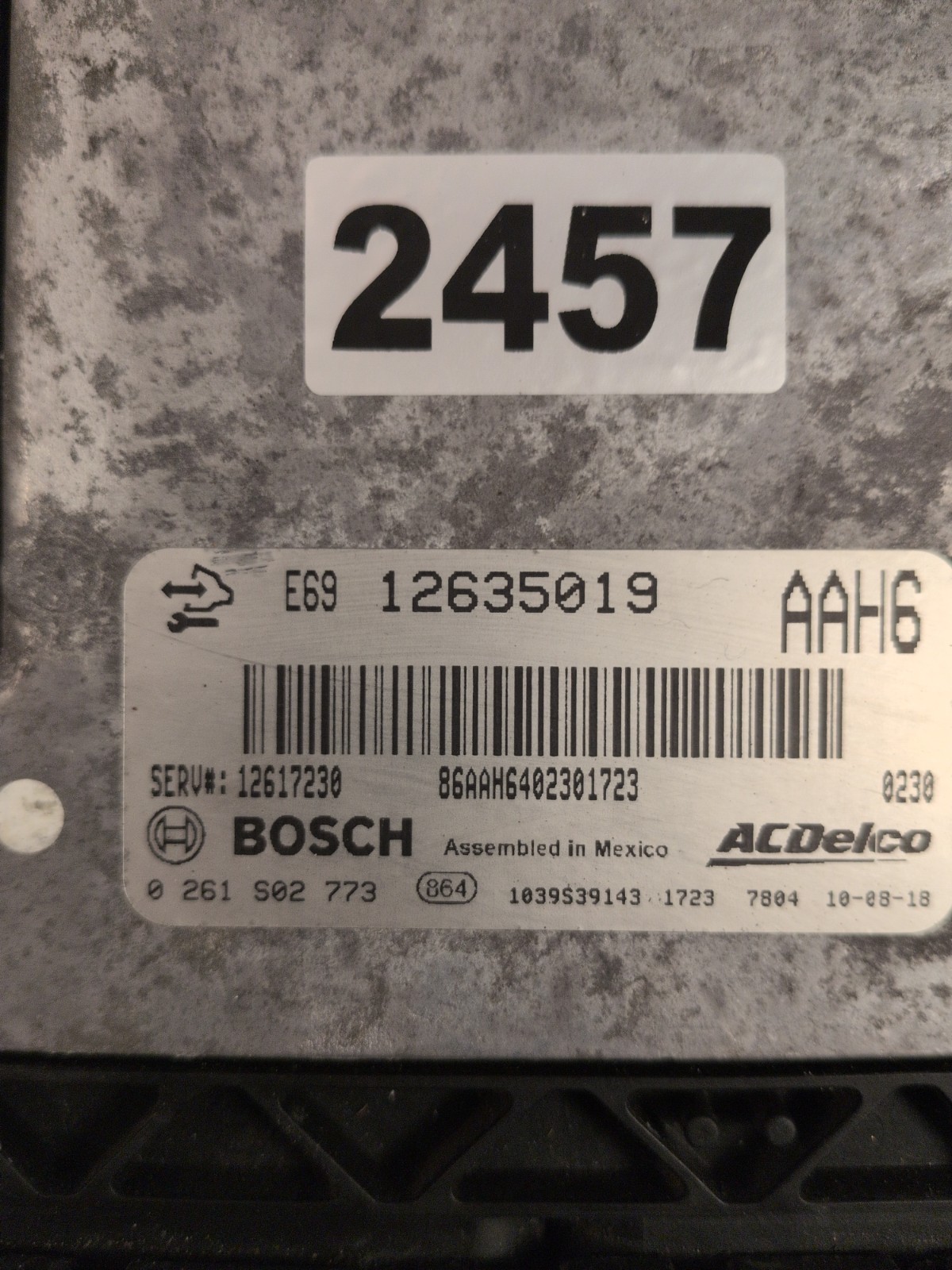 2011 GMC Acadia Engine Control Module ECM ECU 3.6L 12635019 AAH6