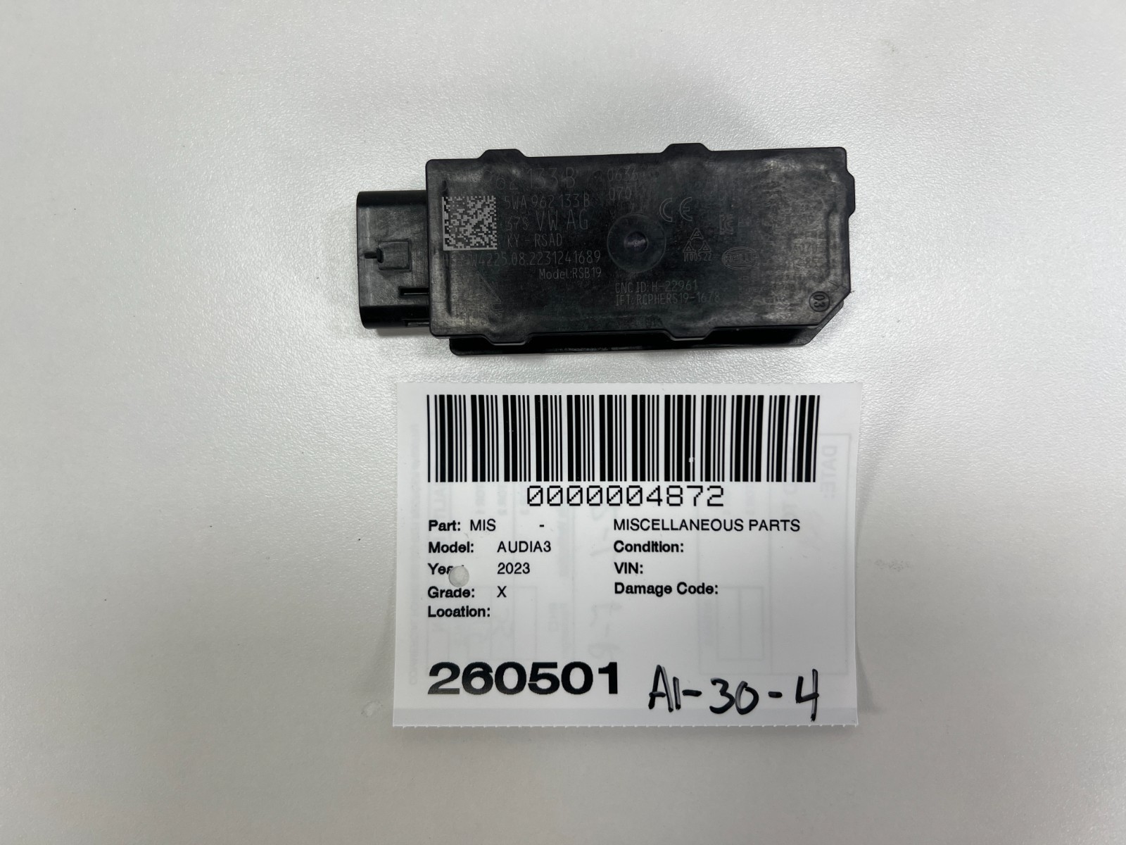 2022-2025 Audi A3 S3 RS3 8Y Front / Rear/ Driver/Passenger Keyless Entry Antenna
