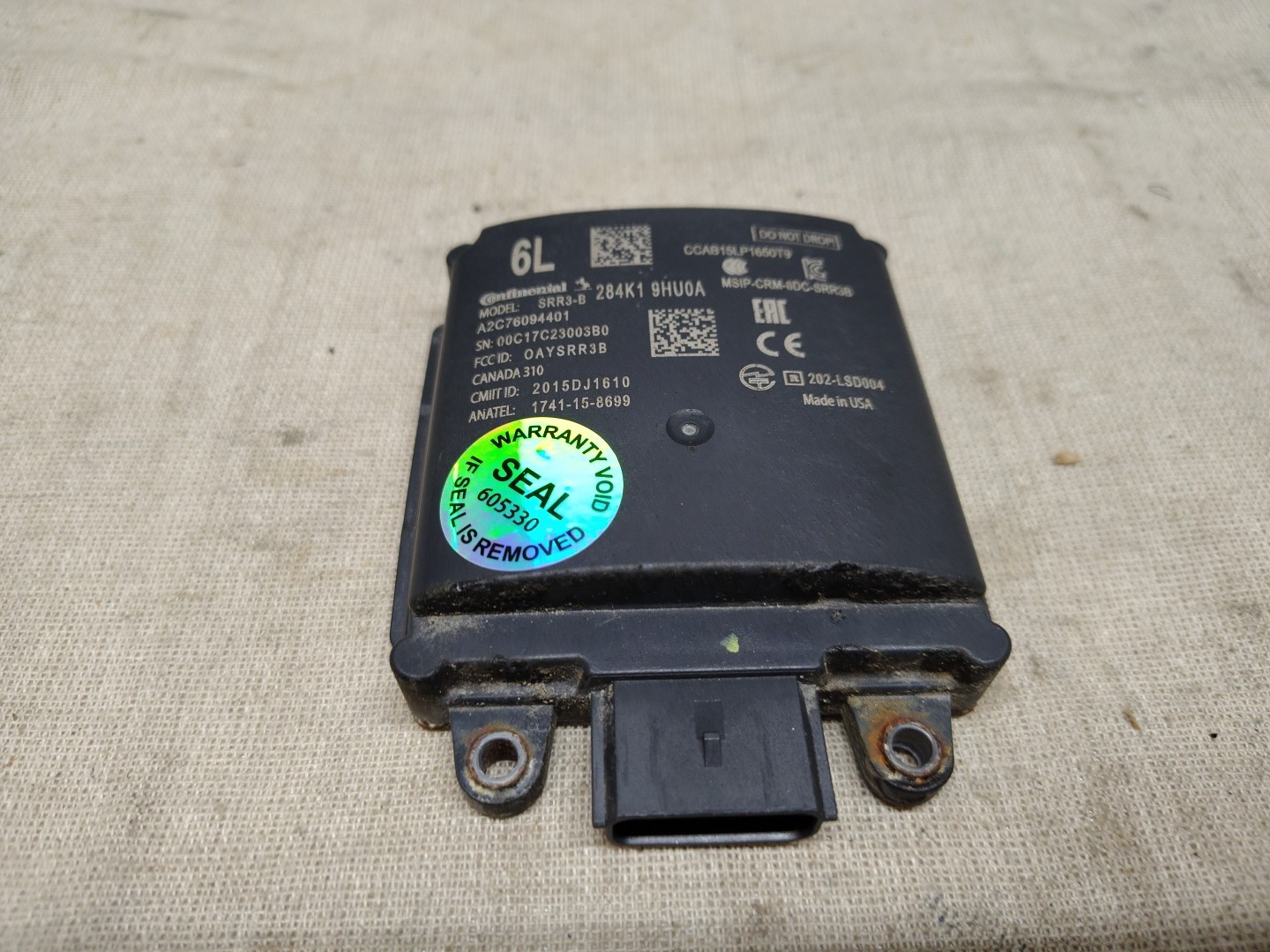 2017-18 NISSAN ALTIMA 2.5L L4 REAR LEFT BLIND SPOT RADAR SENSOR 284K1-9HU0A