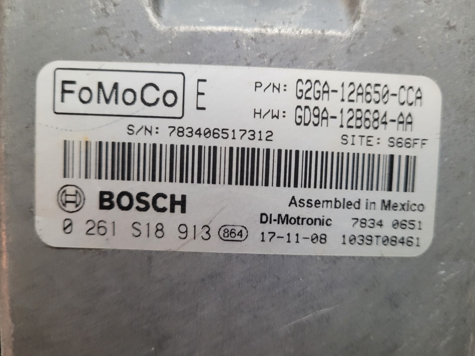 2015-2018 Ford Edge Fusion 2.7L Engine Control Module ECM OEM G2GA12A650CCA *J