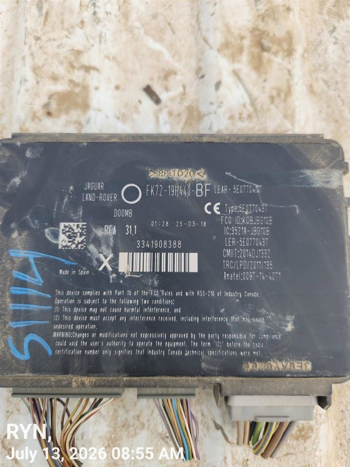 THEFT LOCKING, KEYLESS ENTRY MODULE OEM 14-19 LAND ROVER EVOQUE 1YR WRNTY