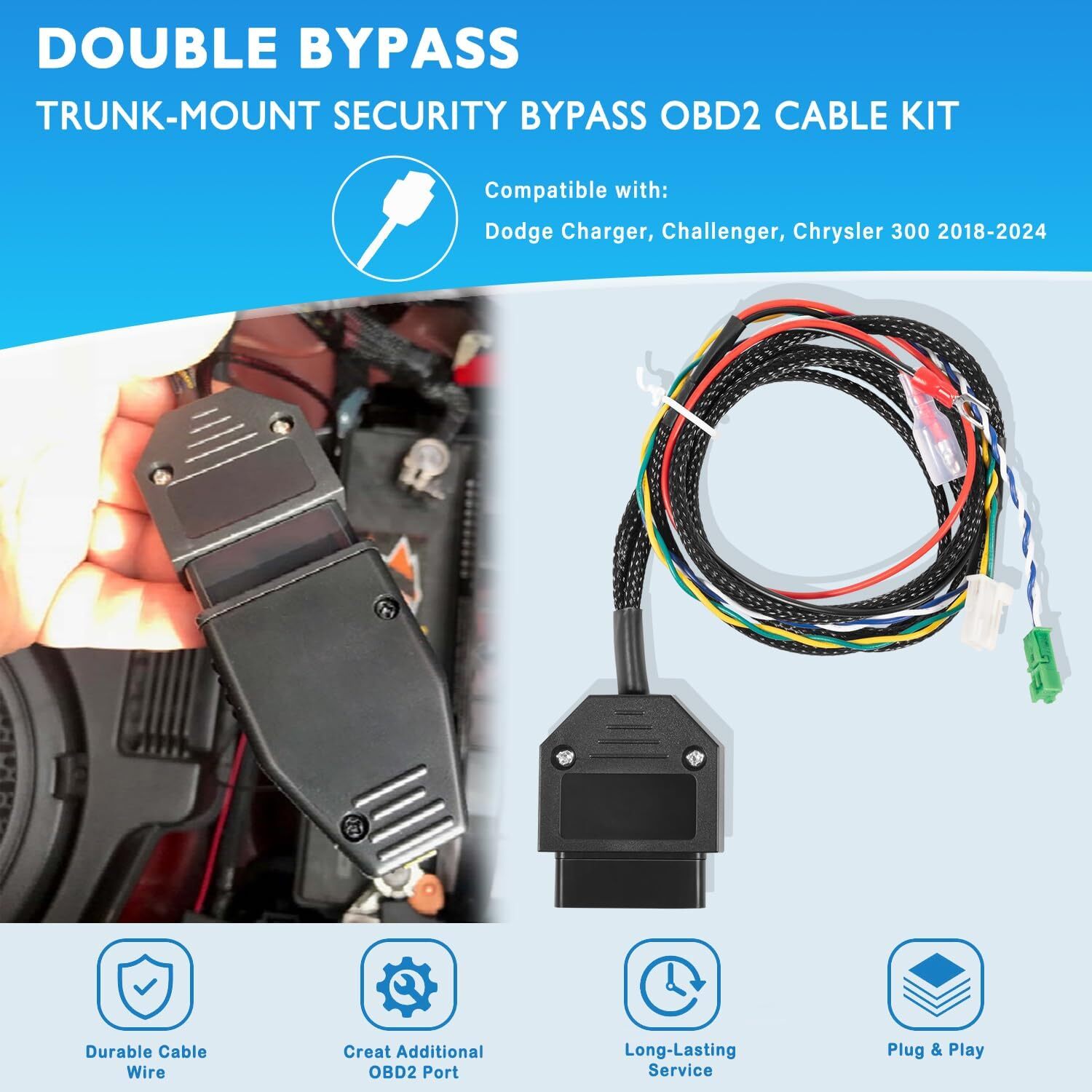 Security Gateway Bypass Cable Kit For Dodge Charger Challenger, Chrysler 300