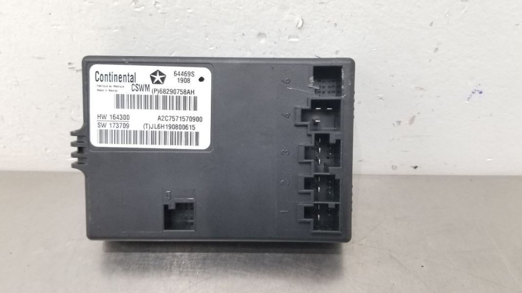 18 JEEP WRANGLER JL JLU HEATED SEAT CONTROL MODULE 68290758AH