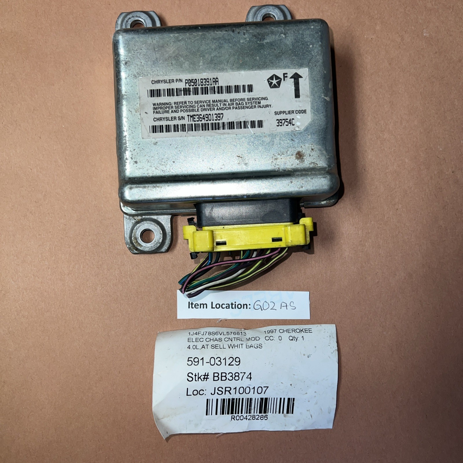 JEEP CHEROKEE XJ SRS BAG CONTROL MODULE P05018391AA