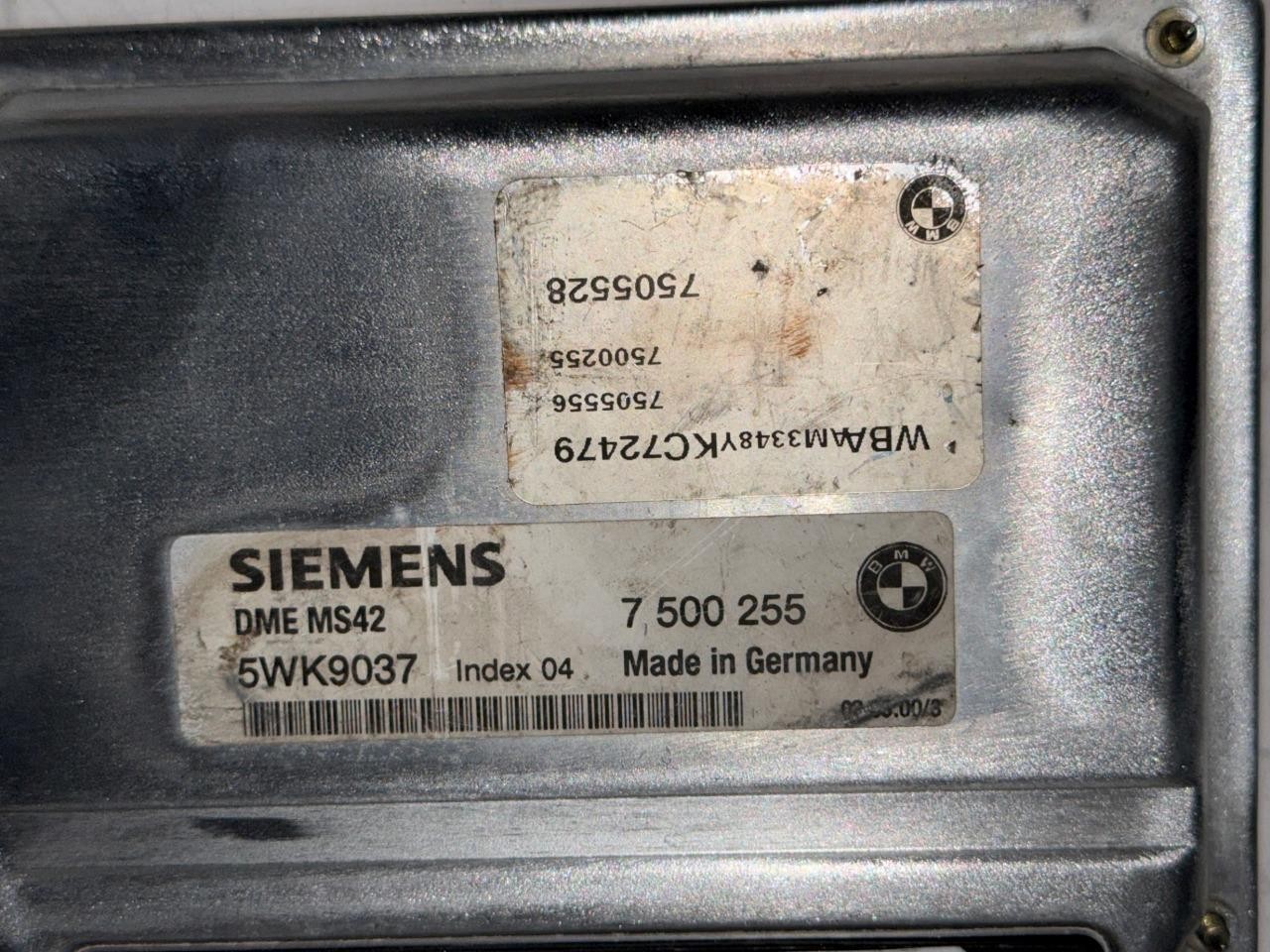 ENGINE COMPUTER BMW 323i 1999 2000 7500255 ECM PCM ECU OEM
