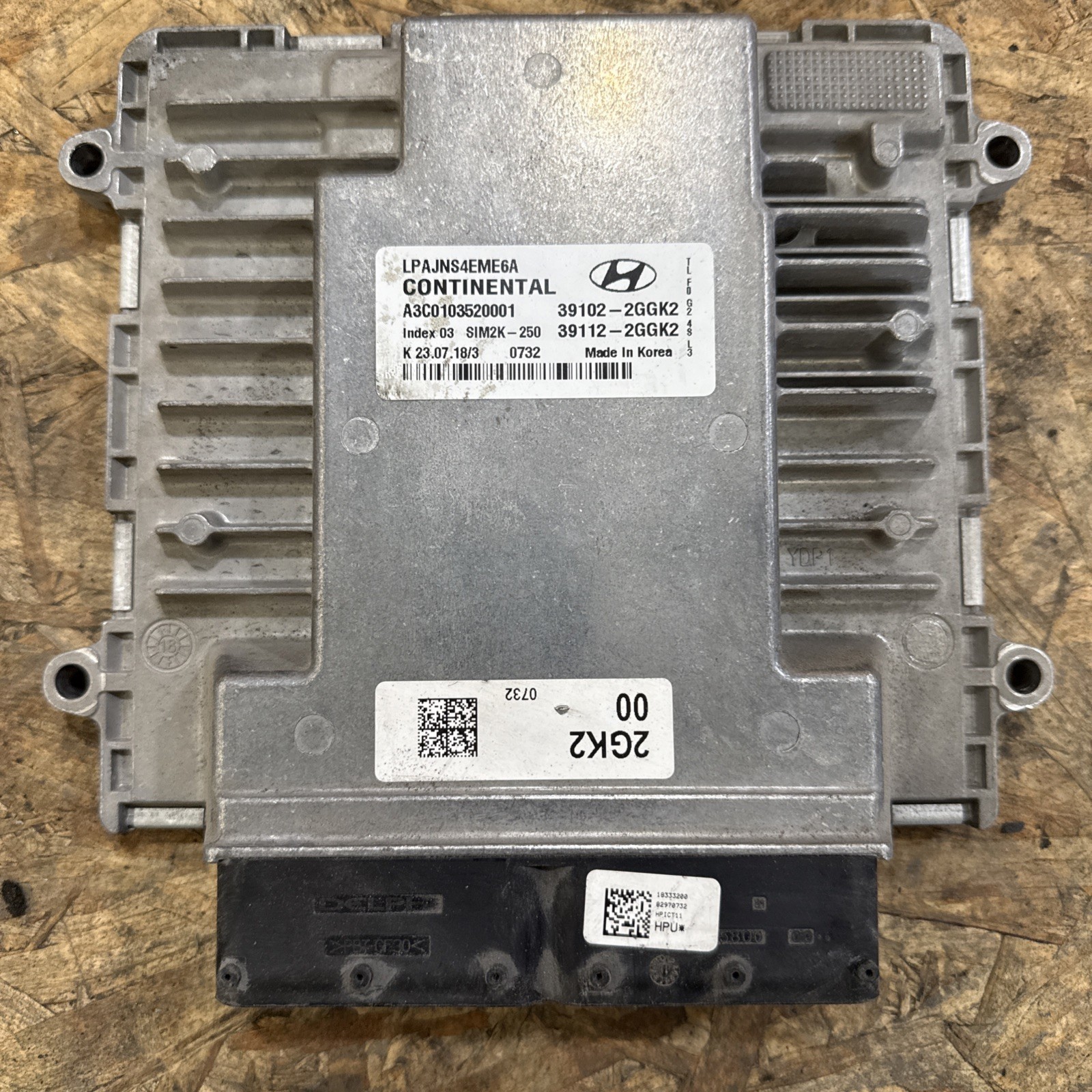 2018-2019 Hyundai Sonata 2.4L Engine Computer Control Module ECU 39102-2GGJ0 OEM