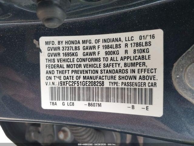 Used Body Control Module fits: 2016 Honda Civic Body Control BCM LH dash Sedan L