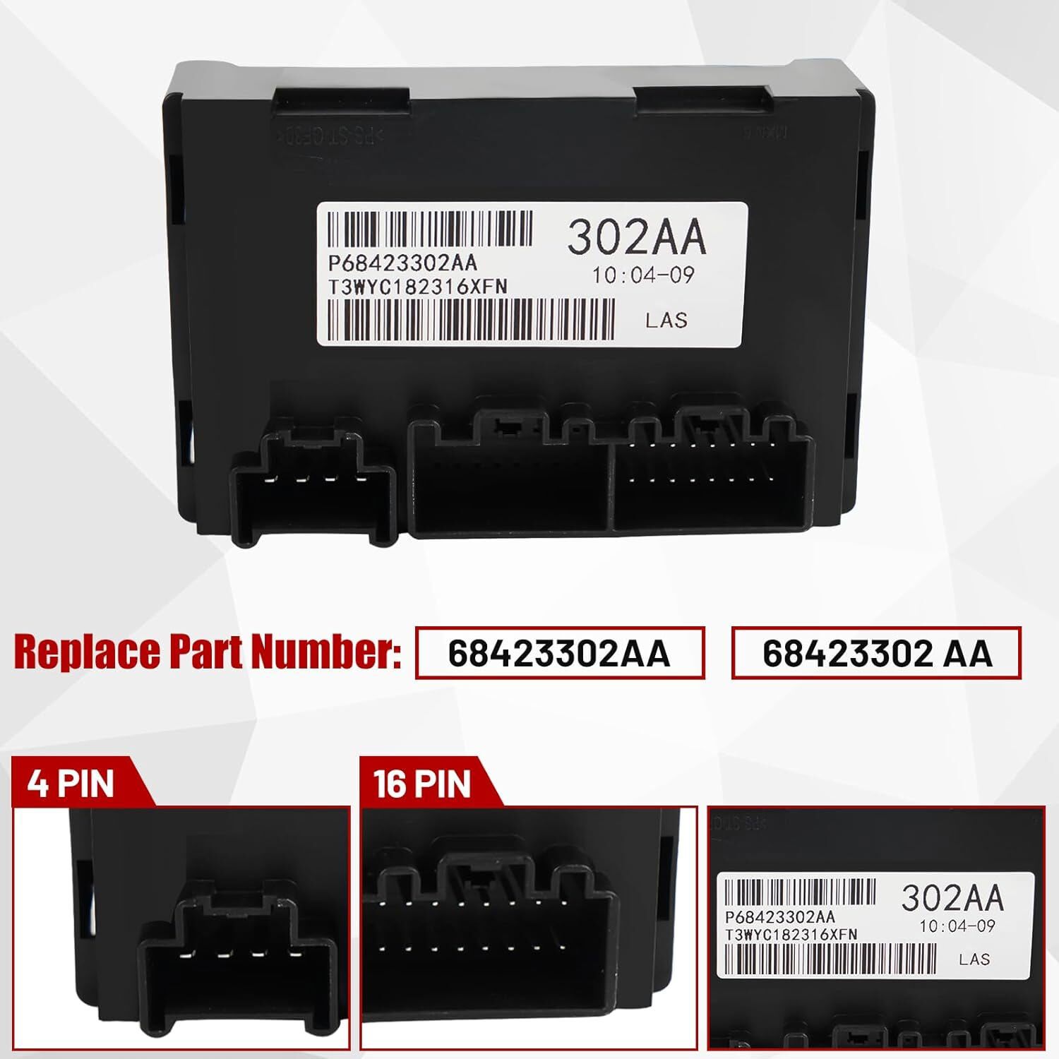 68423302AA Transfer Case Control Module For 2019-20 Jeep Grand Cherokee Durango