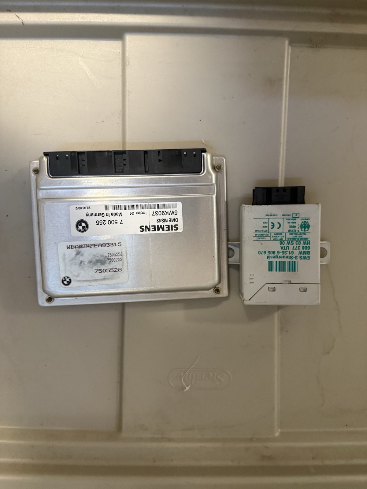 BMW E46 DME MS42 ECU + EWS Immobilizer Set 7500255 61356905670 323i 323Ci