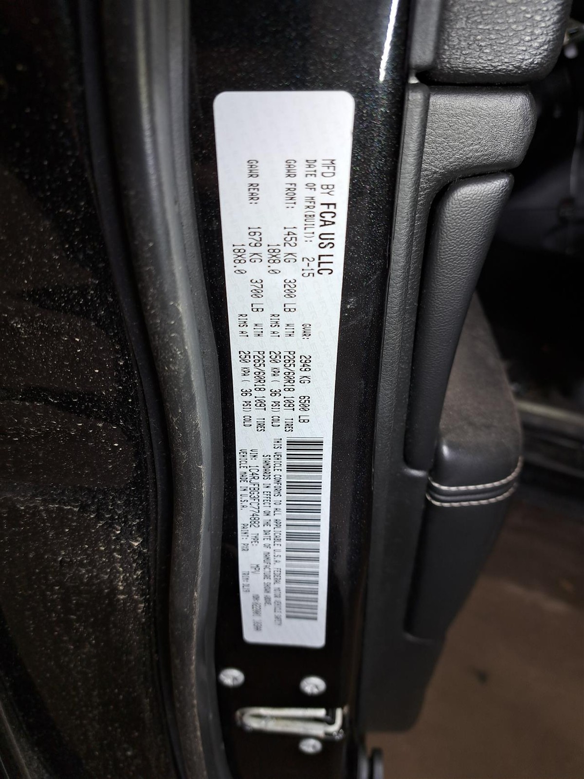2015 Grand Cherokee Engine Computer/Module Ecu/Ecm/Pcm Sku#4481062