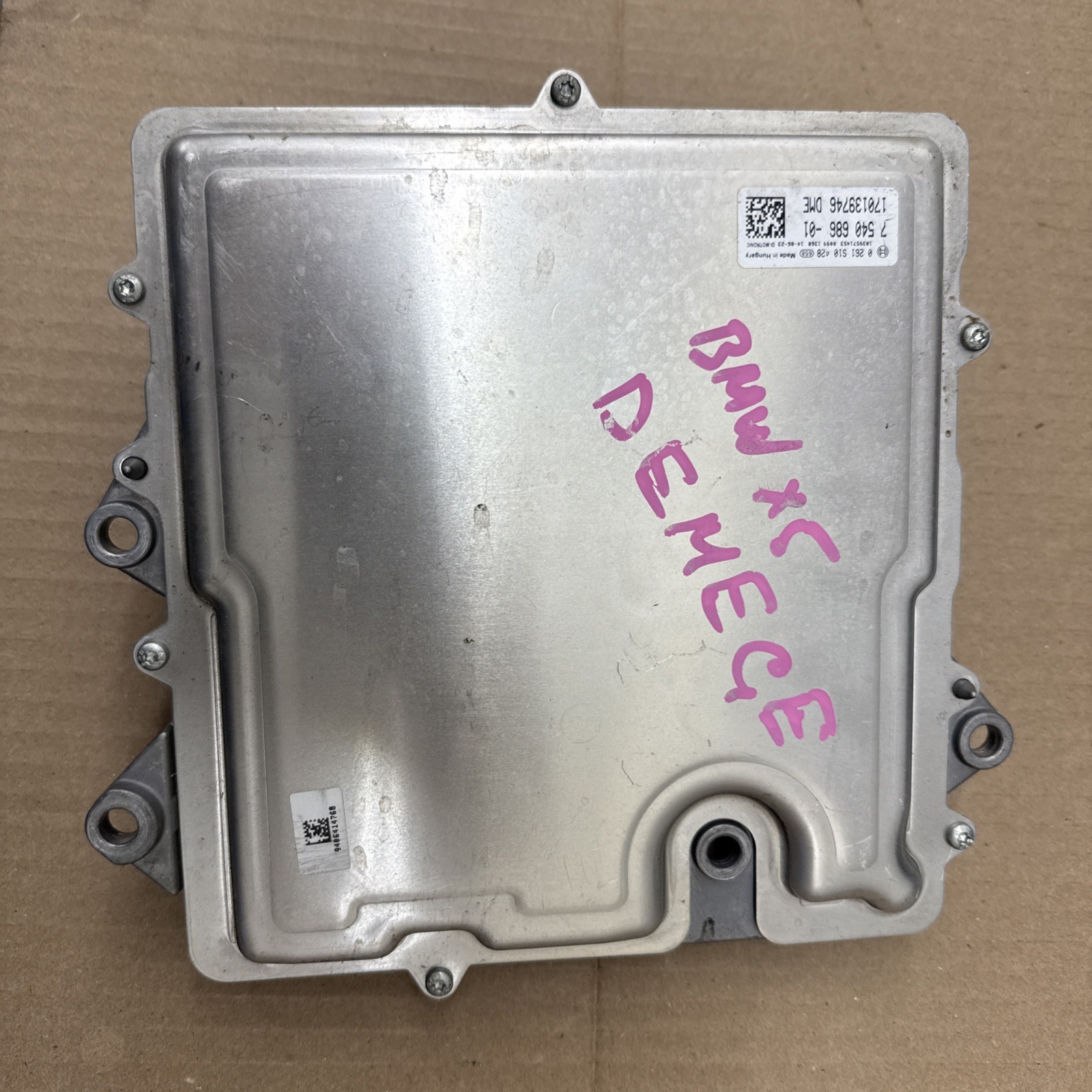 11-16 BMW F10 535i X5 N55 Engine Control Module Computer ECM DME 7540686-01 OEM